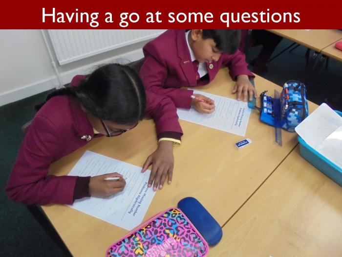 8 Having a go at some questions
