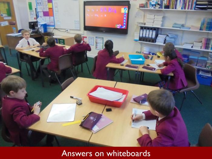 03 Answers on whiteboards