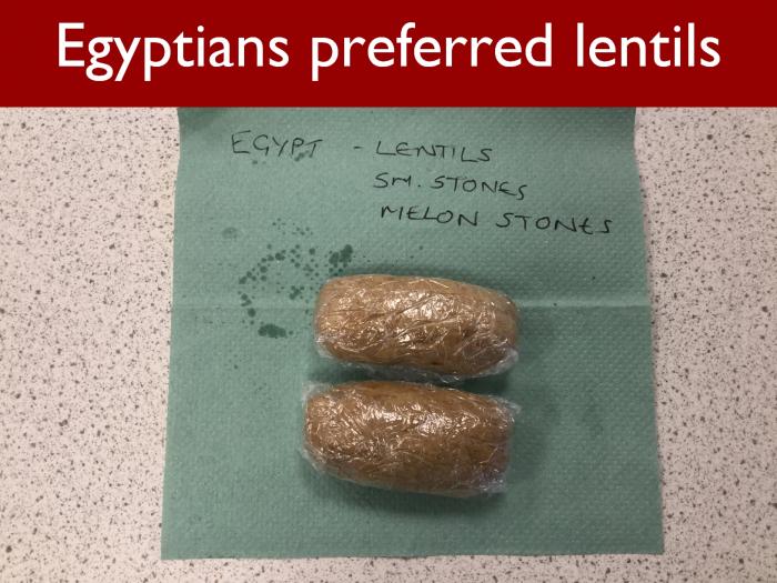 8 Egyptians preferred lentils