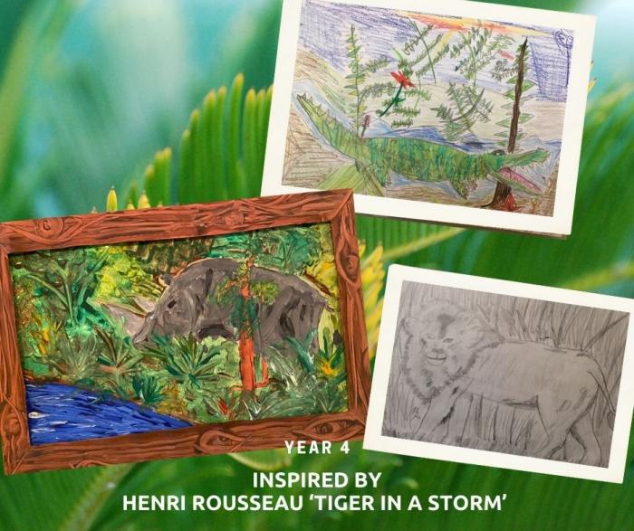 Art Yr 4 by Henri Rousseau Tiger in a storm 2