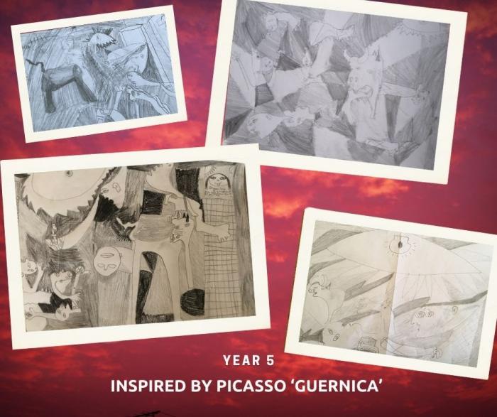 Art Yr 5 inspired by Picasso Guernica 2