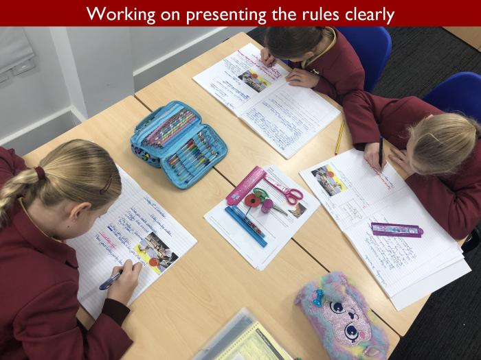 12 Working on presenting the rules clearly