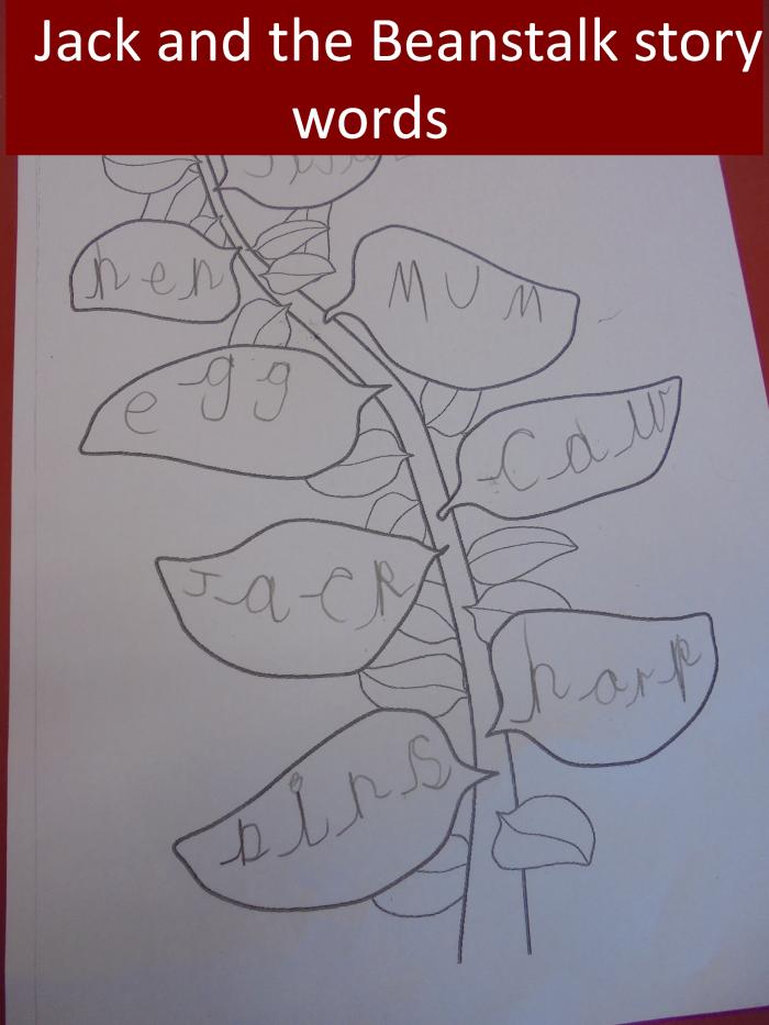 2 Jack and the Beanstalk story words