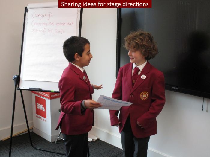 5 Sharing ideas for stage directions