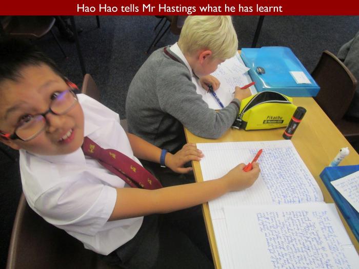 9 Hao Hao tells Mr Hastings what he has learnt