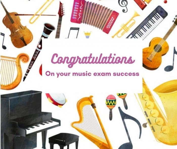Congratulations on music exam