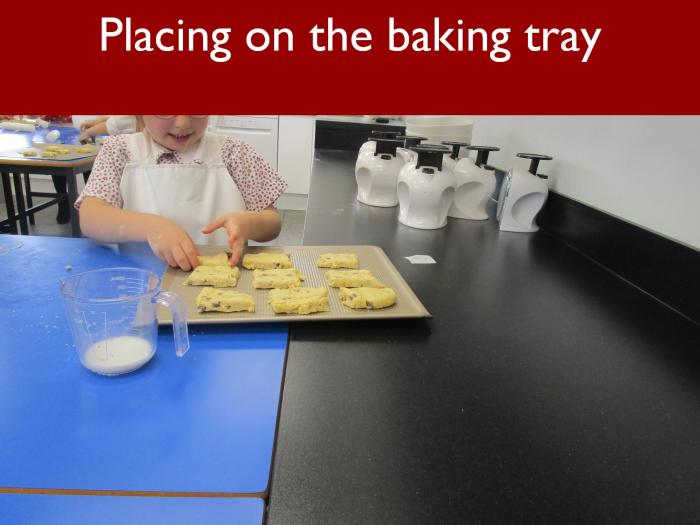 18 Placing on the baking tray