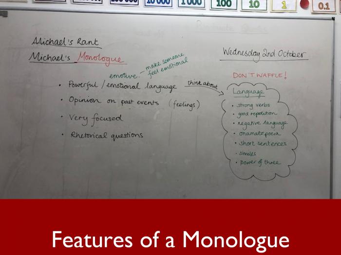 2 Features of a Monologue