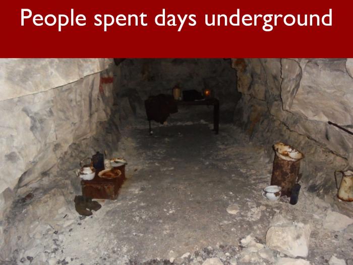 10 People spent days underground