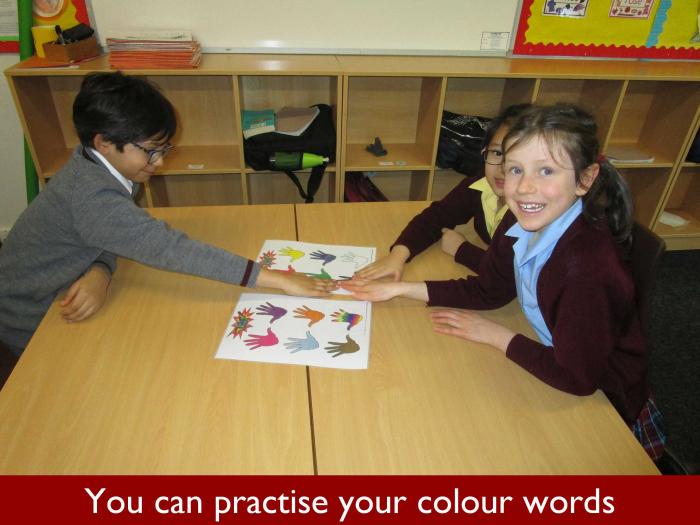 3 You can practise your colour words