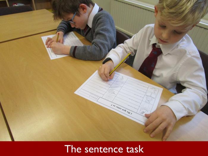 5 The sentence task