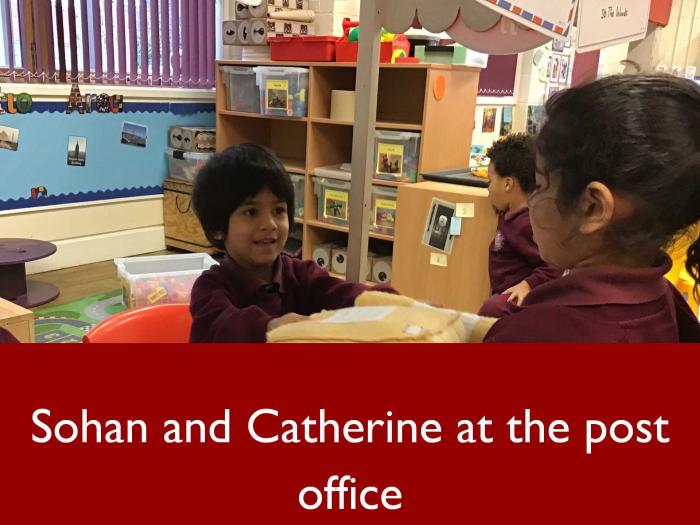 12 Sohan and Catherine at the post office