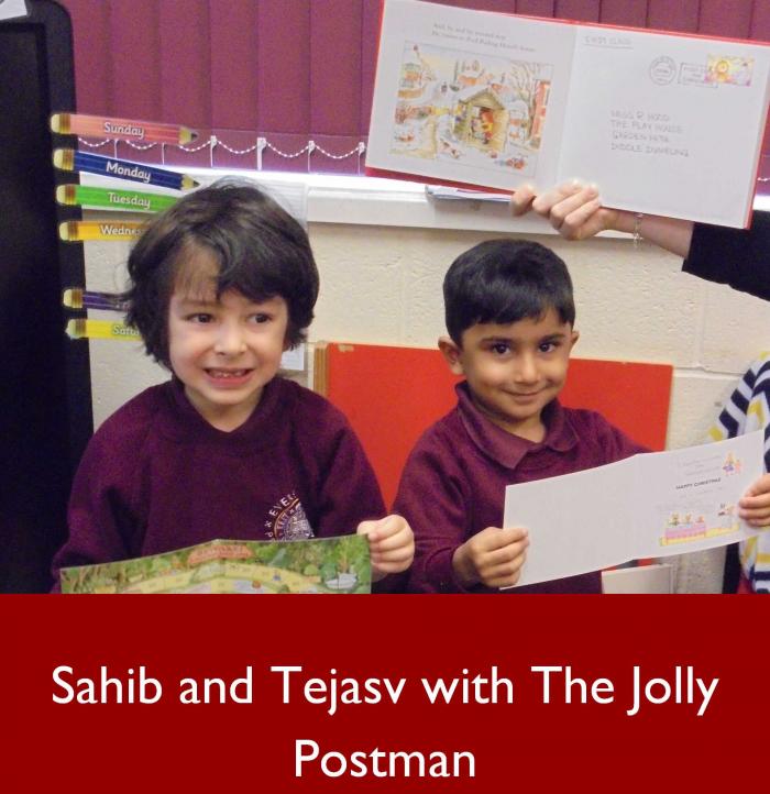 4 Sahib and Tejasv with The Jolly Postman
