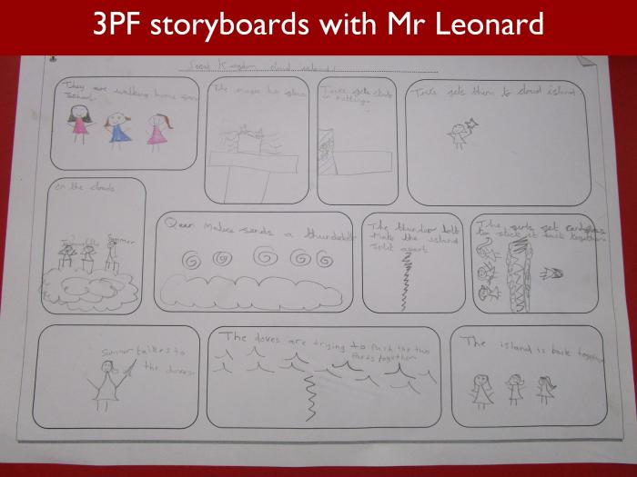 21 3PF storyboards with Mr Leonard