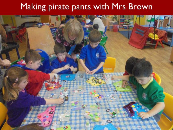 39 Making pirate pants with Mrs Brown