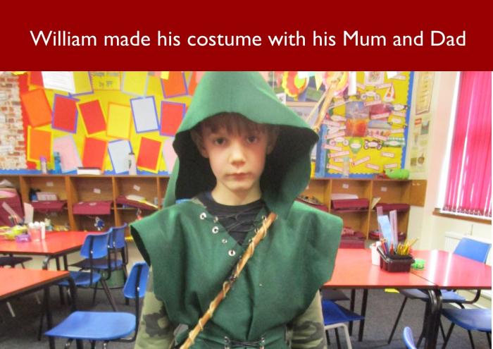 45 William made his costume with his Mum and Dad