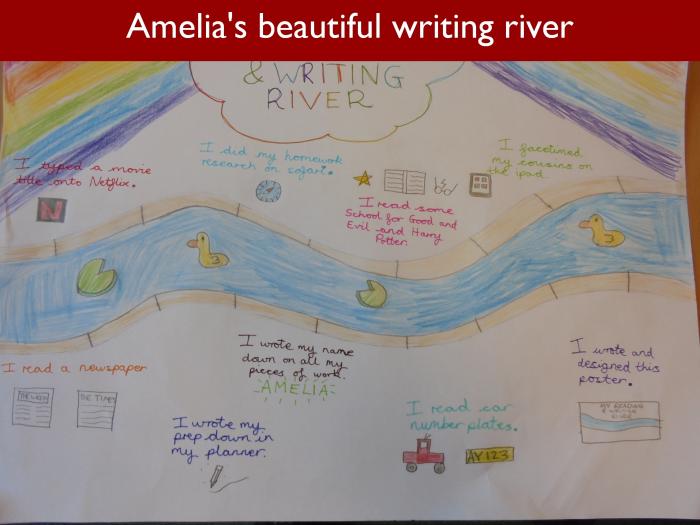 5 Amelias beautiful writing river