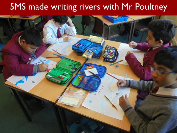 8 5MS made writing rivers with Mr Poultney