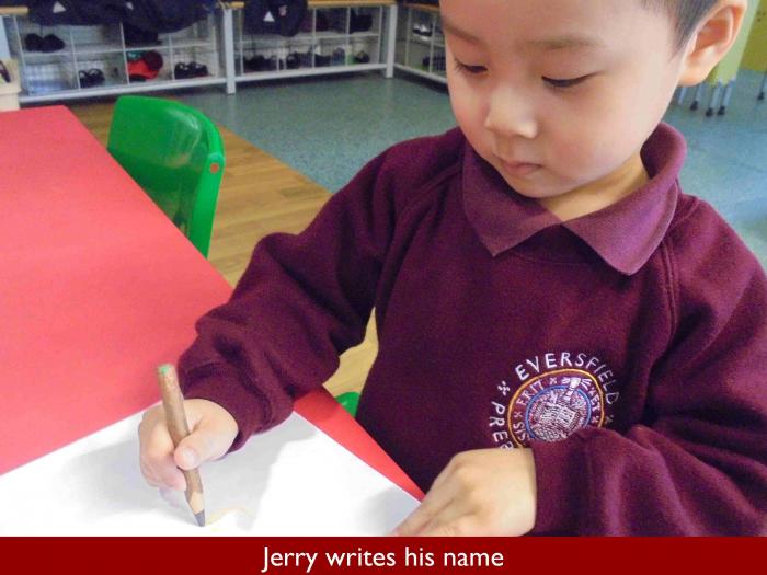 07 Jerry writes his name