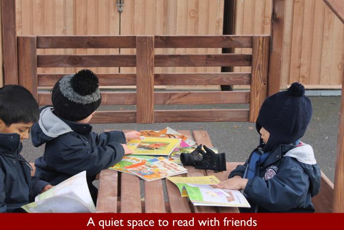 A quiet space to read with friends
