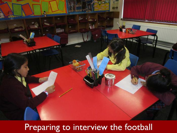 11 Preparing to interview the football