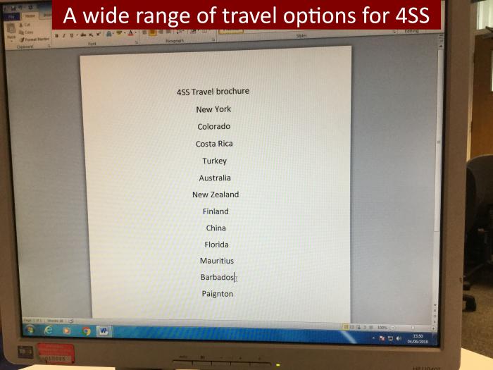 13 A wide range of travel options for 4SS
