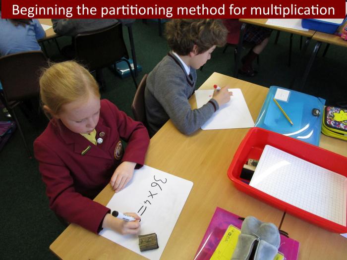 2 Beginning the partitioning method for multiplication