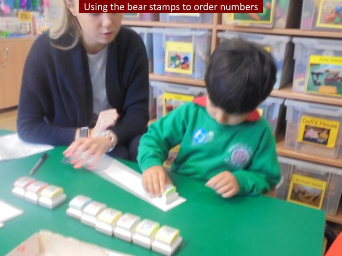 4 Using the bear stamps to order numbers