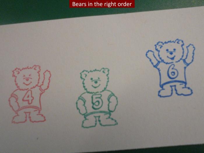 5 Bears in the right order