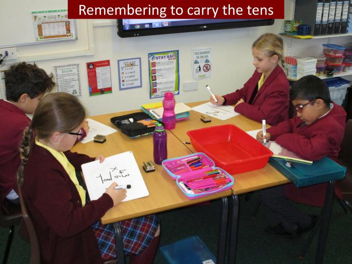 6 Remembering to carry the tens