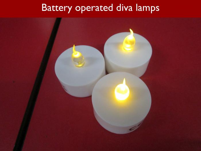 8 Battery operated diva lamps